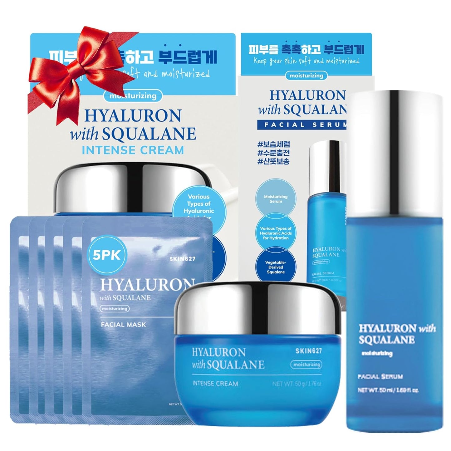 SKIN627 Daily Hydrating Face Moisturizer with Hyaluronic Acid and Squalane, 1.76 oz - Korean Skincare Formula