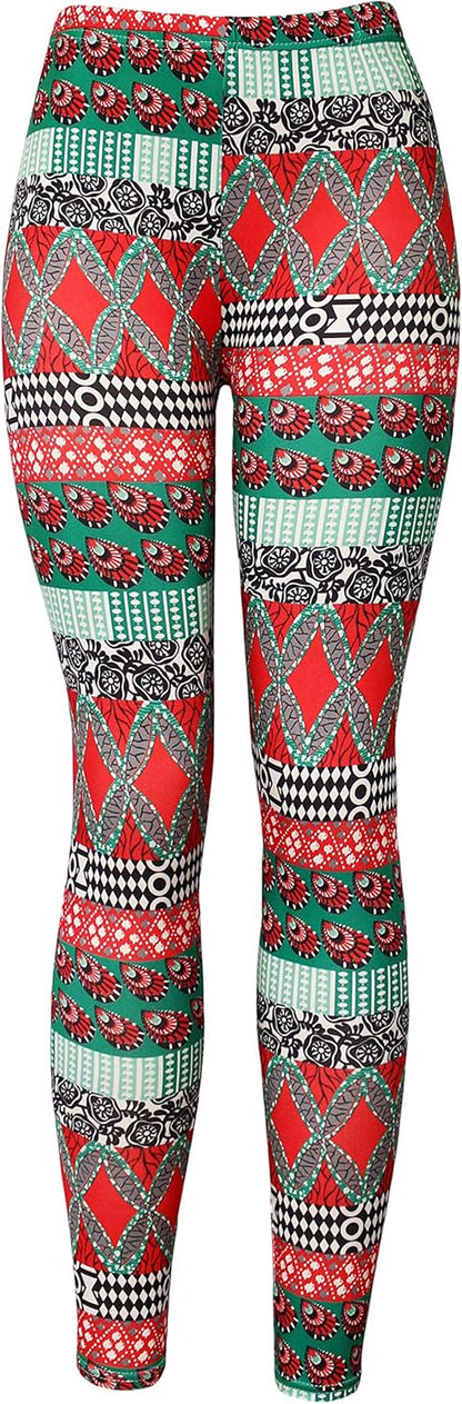 Kmystic Fun Print Leggings | Women's Cotton Blend Workout & Casual Leggings | Unique Artistic Designs | Bliss N Bare