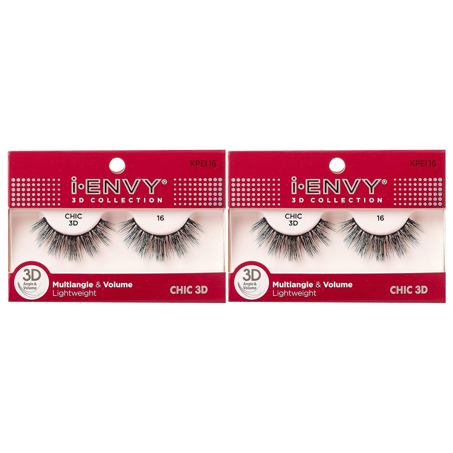 I-Envy 3D Glam Collection: Two Pairs of Multi-Angle and Volume False Eyelashes