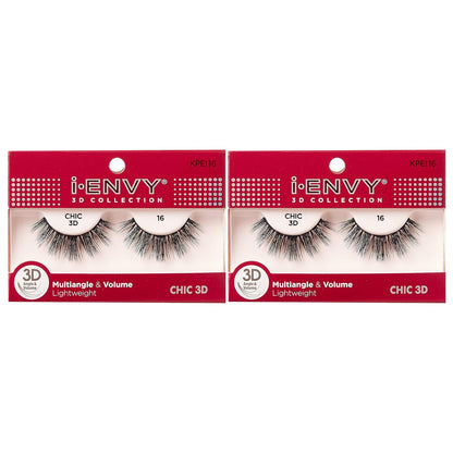 I-Envy 3D Glam Collection: Two Pairs of Multi-Angle and Volume False Eyelashes