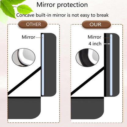 LED Makeup Travel Bag with Adjustable Brightness Mirror and Dividers - Lighted Cosmetic Case with Brush Holder, Ideal Gift for Women (Black)