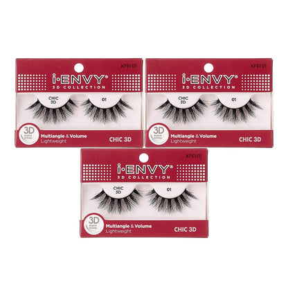 I-Envy 3D Glam Collection: Two Pairs of Multi-Angle and Volume False Eyelashes