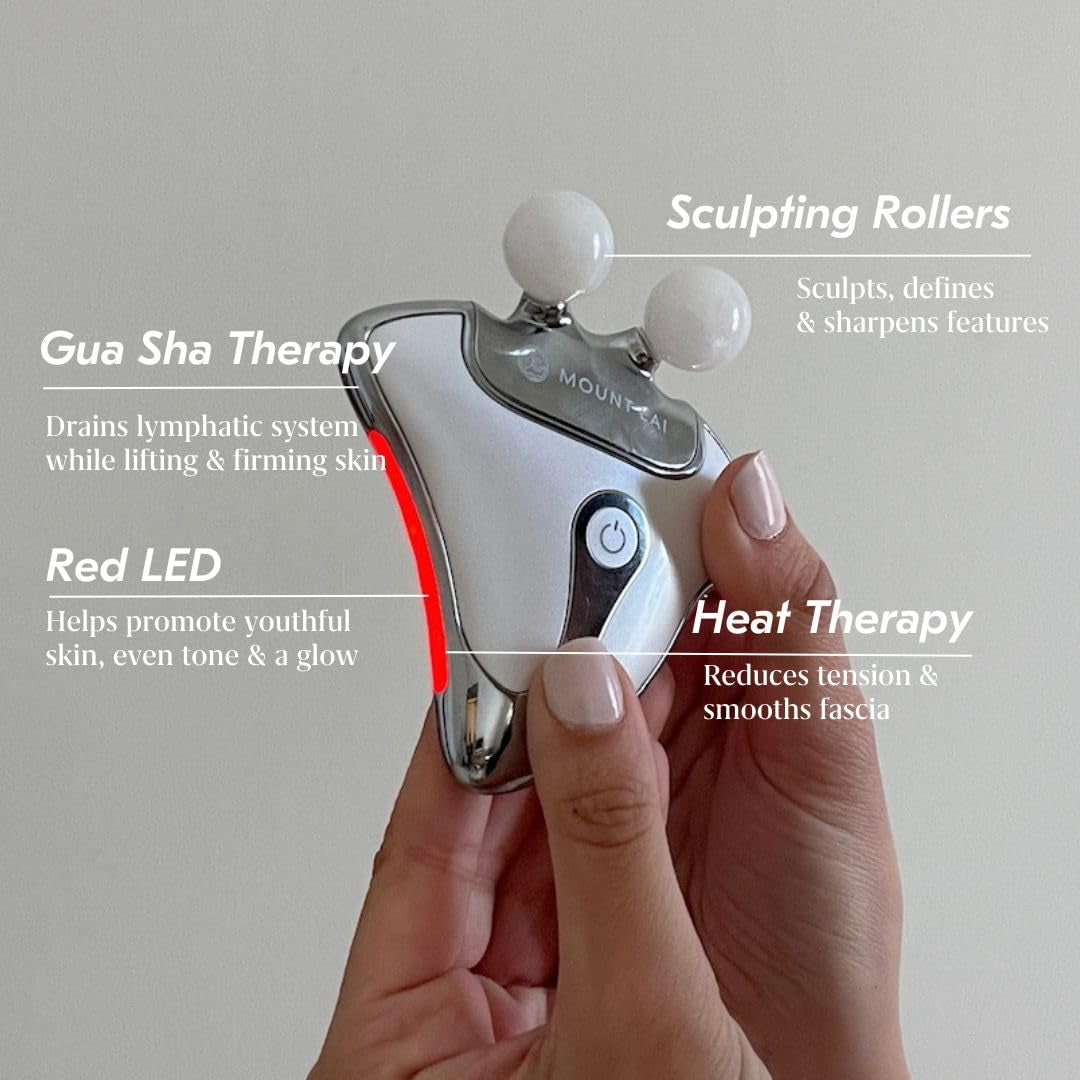 Vitality Qi LED Gua Sha Device for Enhanced Facial Rejuvenation, Firming, and Anti-Aging Treatment