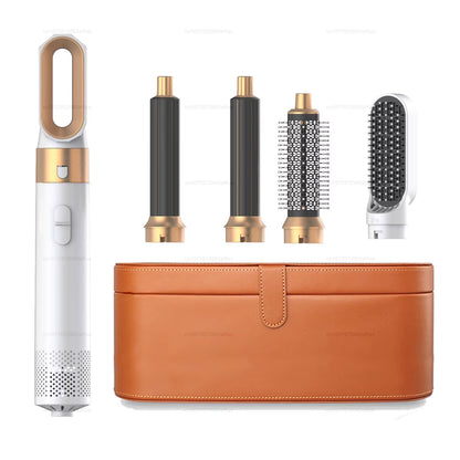 5-in-1 Professional Hair Dryer and Hot Air Brush with Curling Barrel