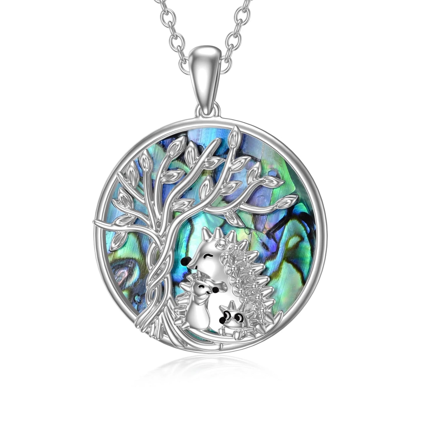 Birthday Gifts for Women Tree of Life Alpaca Necklace Sterling Silver with Abalone Shell Animal Alpaca Pendant Jewelry Graduation Gifts