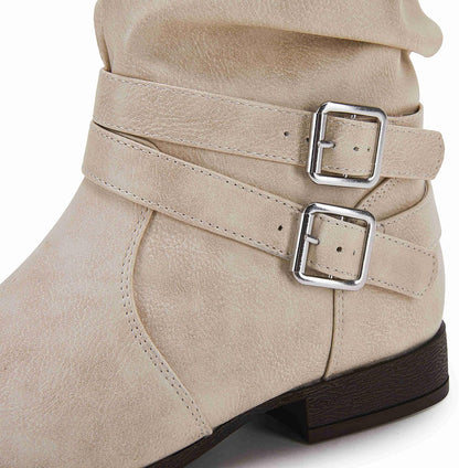 The Aspen Winter Bootie | Mid-Calf Faux Leather Boots | Bliss N' Bare