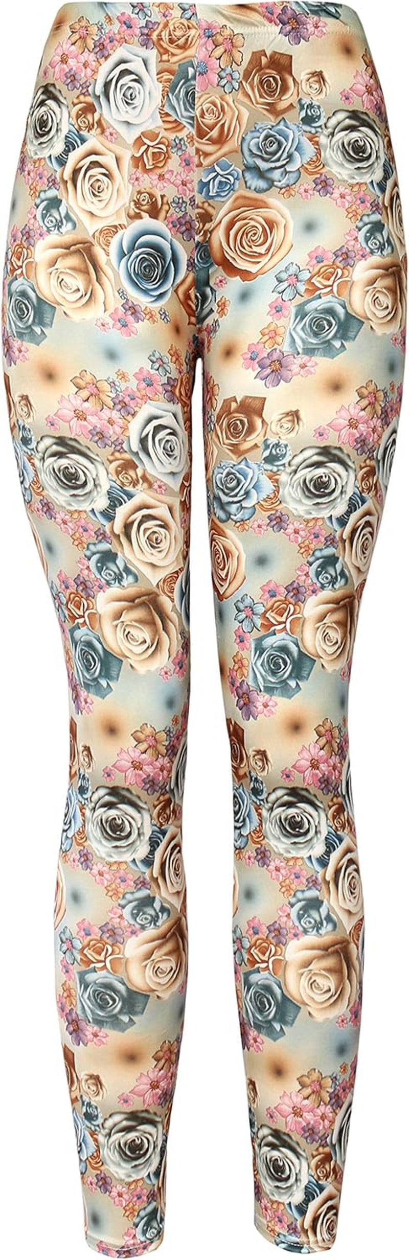 Kmystic Fun Print Leggings | Women's Cotton Blend Workout & Casual Leggings | Unique Artistic Designs | Bliss N Bare