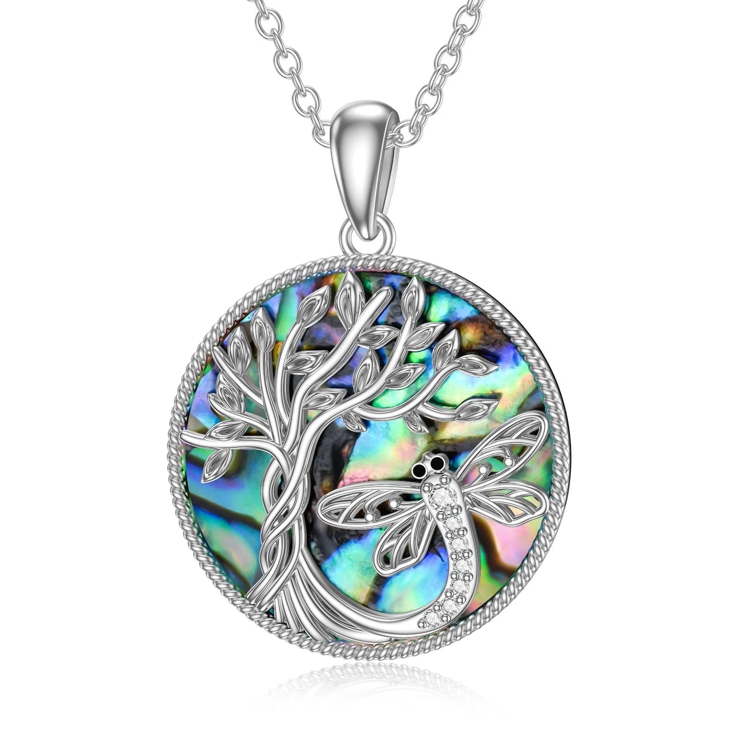 Birthday Gifts for Women Tree of Life Alpaca Necklace Sterling Silver with Abalone Shell Animal Alpaca Pendant Jewelry Graduation Gifts