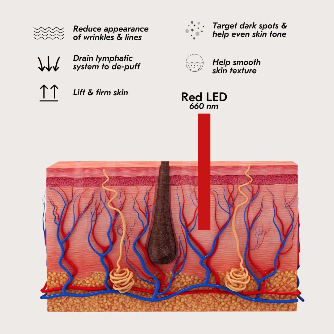 Vitality Qi LED Gua Sha Device for Enhanced Facial Rejuvenation, Firming, and Anti-Aging Treatment