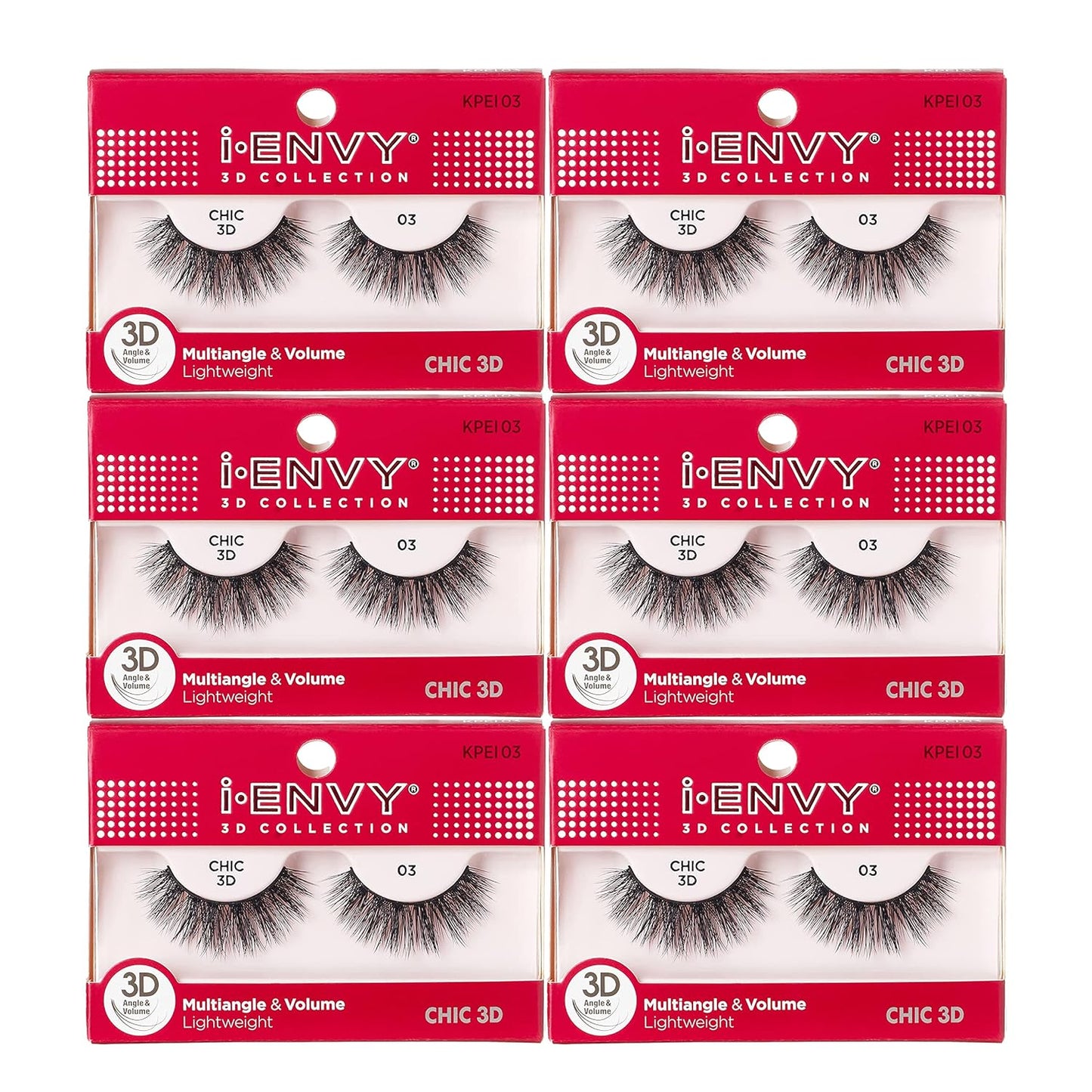 I-Envy 3D Glam Collection: Two Pairs of Multi-Angle and Volume False Eyelashes