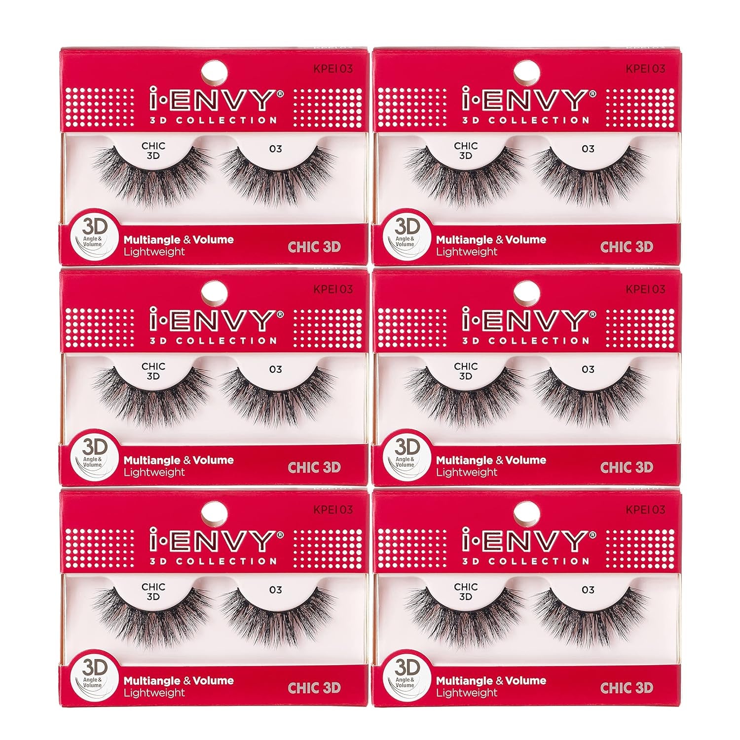 I-Envy 3D Glam Collection: Two Pairs of Multi-Angle and Volume False Eyelashes