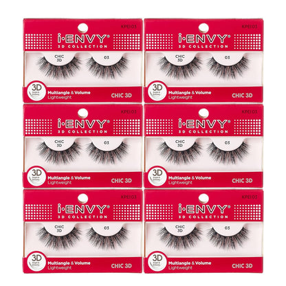 I-Envy 3D Glam Collection: Two Pairs of Multi-Angle and Volume False Eyelashes