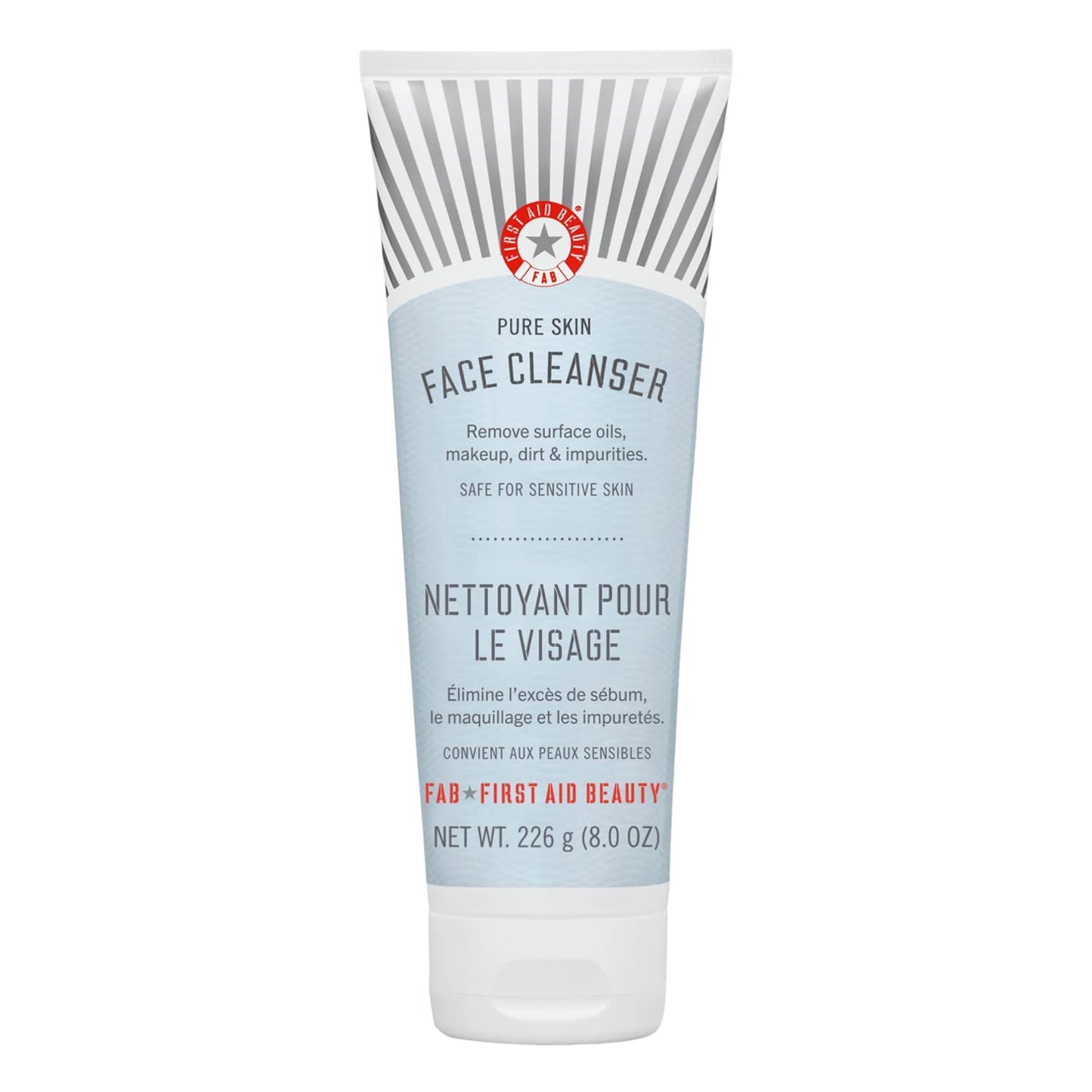 Pure Skin Face Cleanser - Gentle Cream Formula for Sensitive Skin with Antioxidant Enrichment, 5 Oz