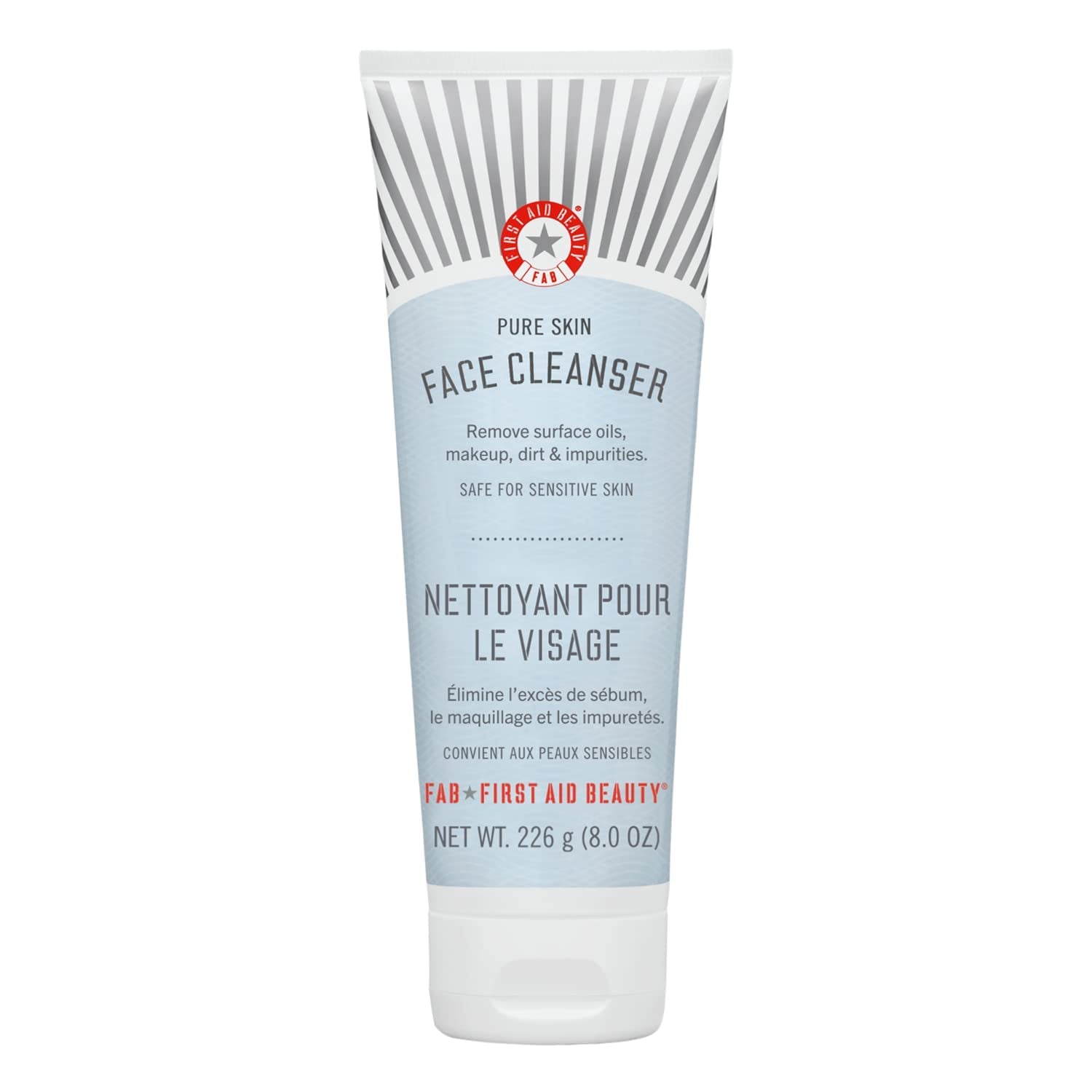 Pure Skin Face Cleanser - Gentle Cream Formula for Sensitive Skin with Antioxidant Enrichment, 5 Oz