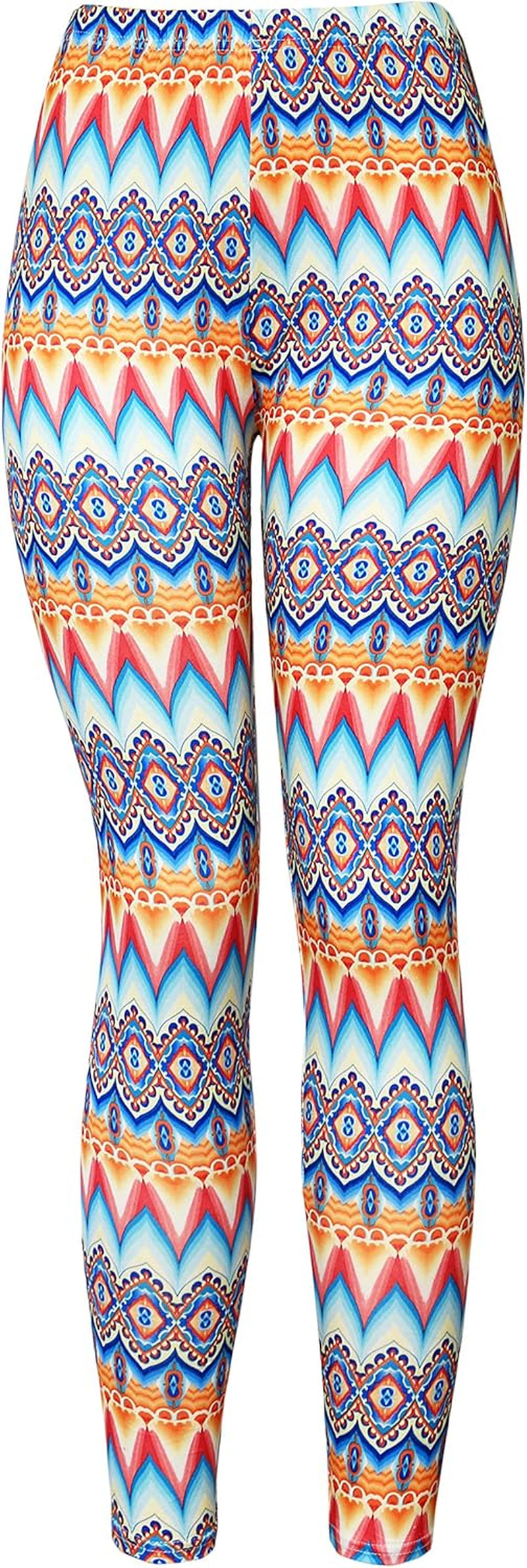 Kmystic Fun Print Leggings | Women's Cotton Blend Workout & Casual Leggings | Unique Artistic Designs | Bliss N Bare