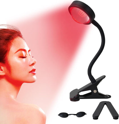 Professional Red Light Therapy Device for Facial Treatment - 40 LED, 660 Nm with Clip for Home Skincare and Chronic Pain Management