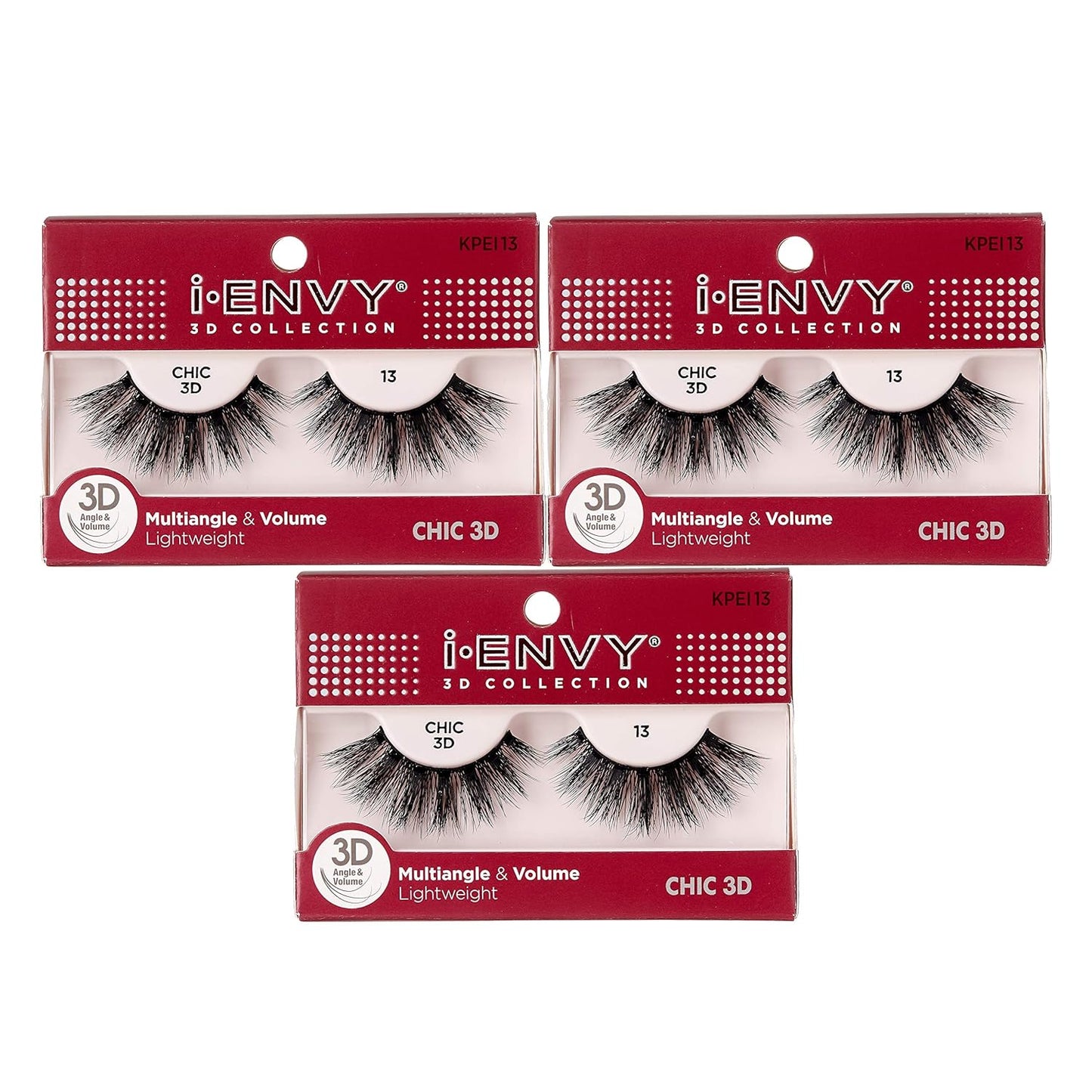 I-Envy 3D Glam Collection: Two Pairs of Multi-Angle and Volume False Eyelashes