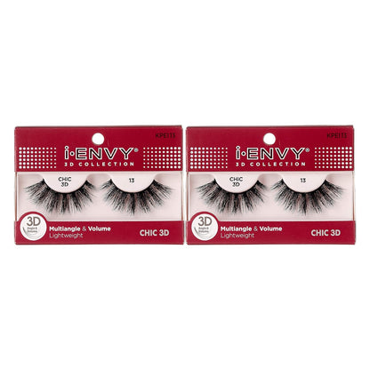 I-Envy 3D Glam Collection: Two Pairs of Multi-Angle and Volume False Eyelashes
