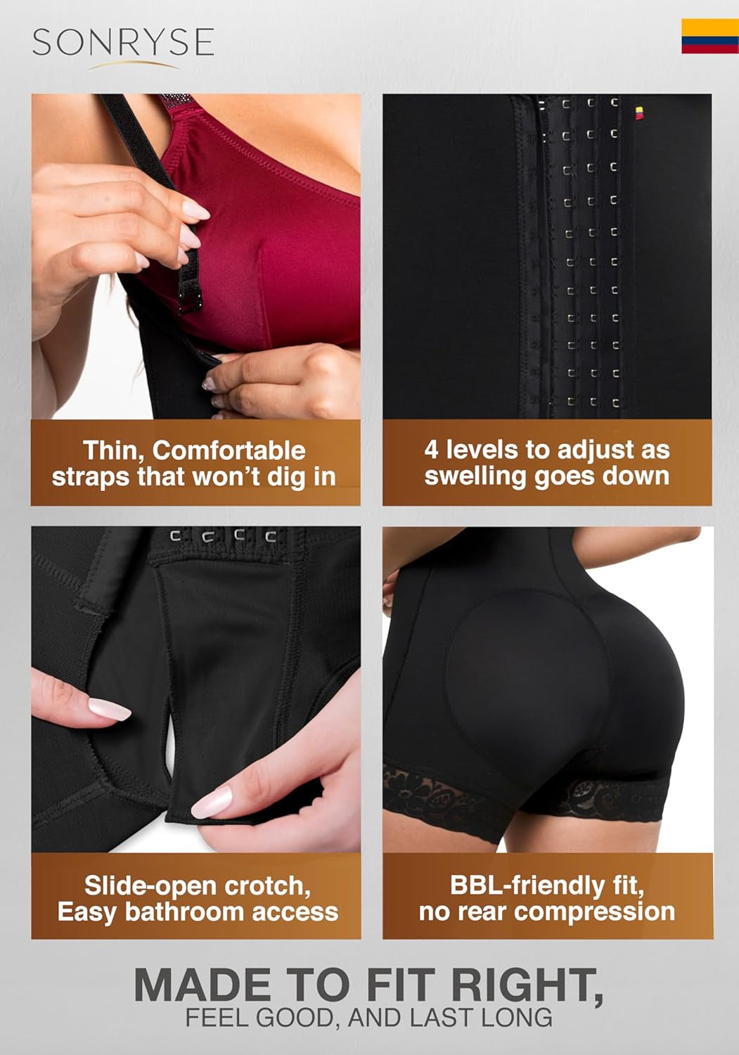 Stage 2 Faja | Post-Surgery Tummy Tuck Compression Garment | Colombian Body Shaper Shapewear | Bliss N Bare