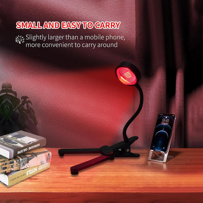 Professional Red Light Therapy Device for Facial Treatment - 40 LED, 660 Nm with Clip for Home Skincare and Chronic Pain Management