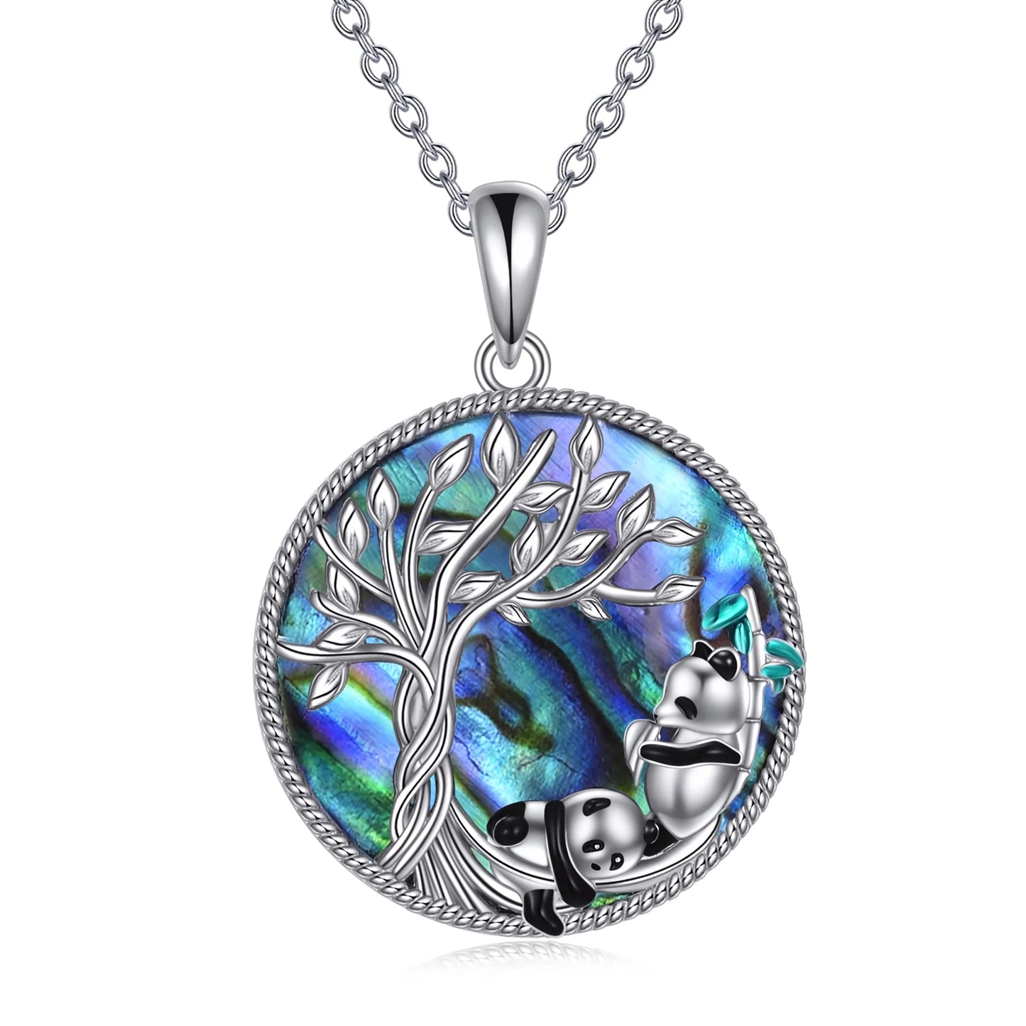 Birthday Gifts for Women Tree of Life Alpaca Necklace Sterling Silver with Abalone Shell Animal Alpaca Pendant Jewelry Graduation Gifts