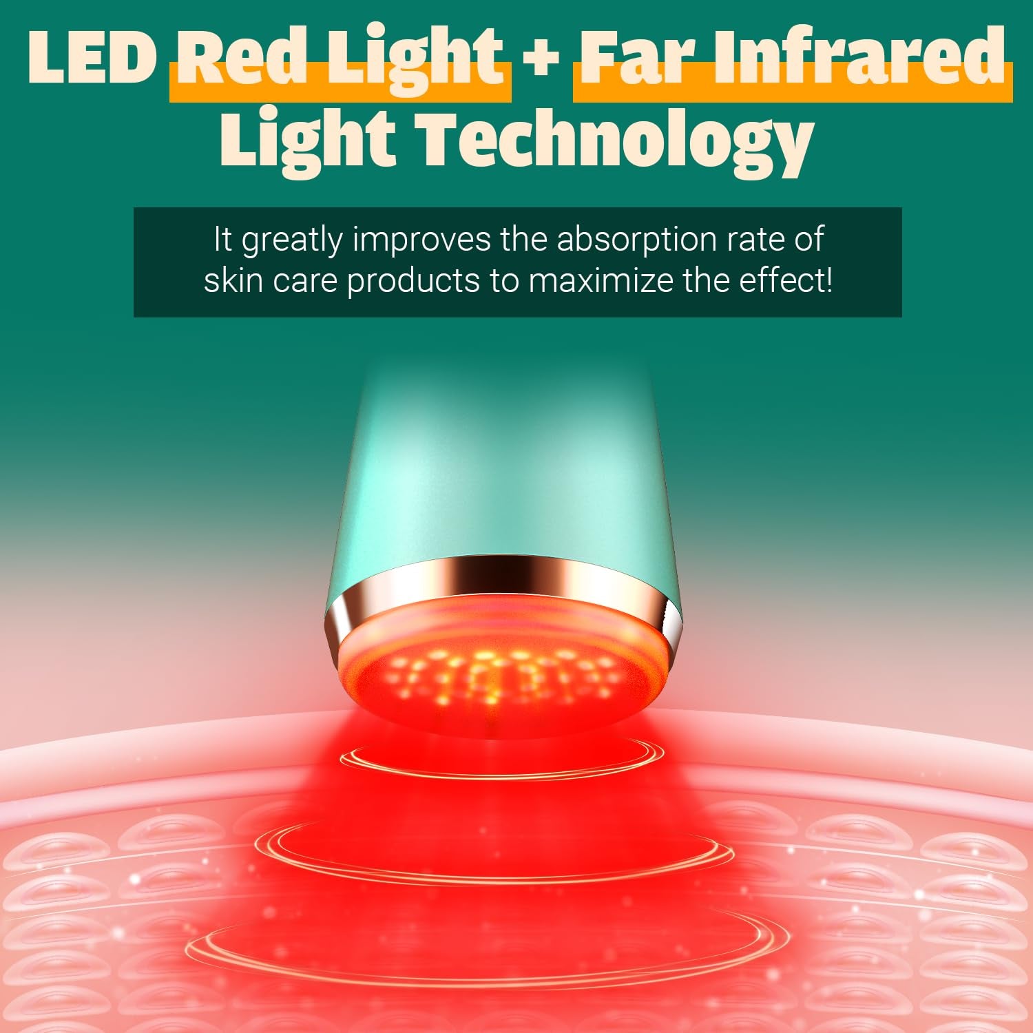 LED Infrared Facial Red Light Therapy Device for Skin Rejuvenation