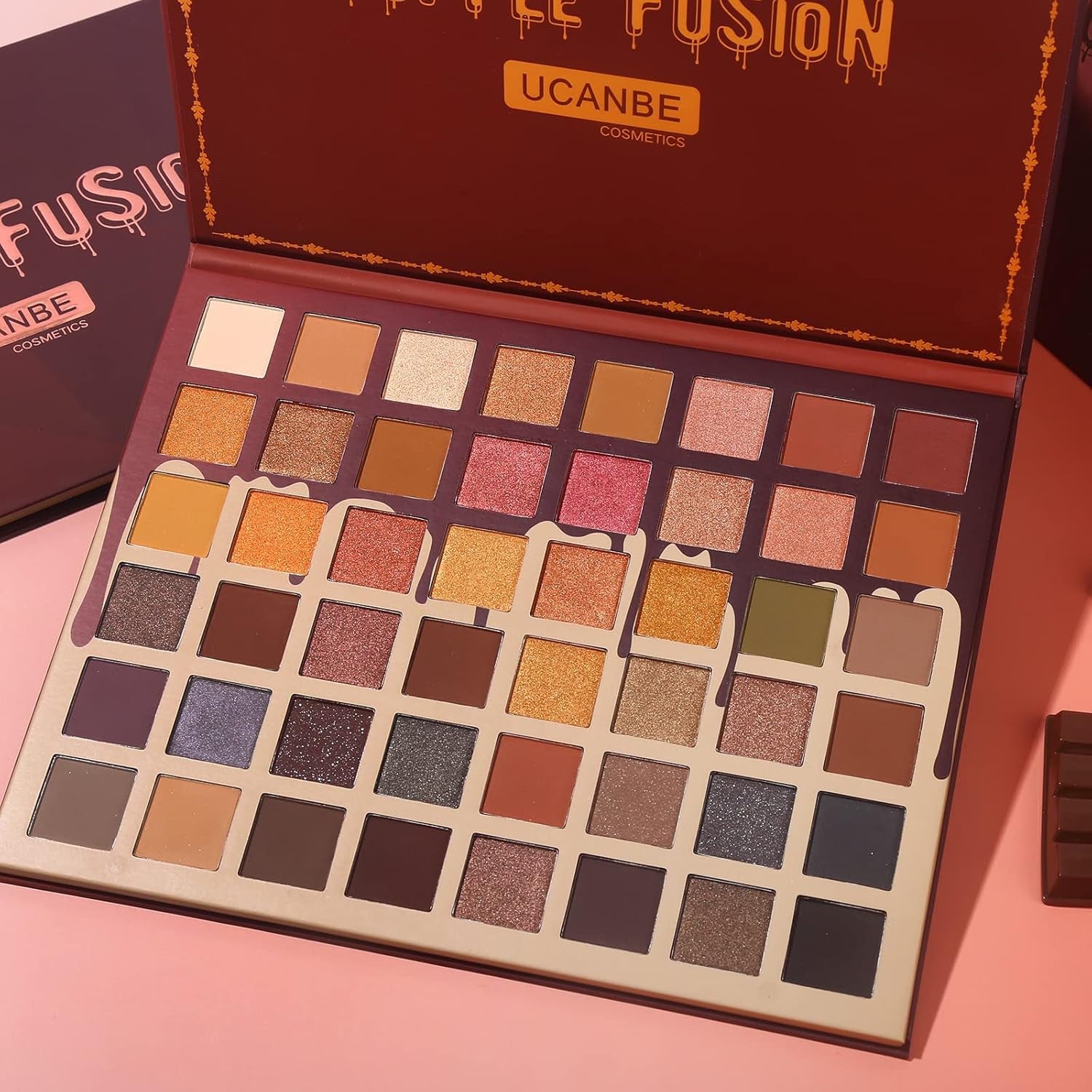 Toffee Fusion Nude Eyeshadow Palette - 48 High-Pigment Neutral Shades for Professional Makeup Artistry - Versatile Matte, Glitter, and Shimmer Finish Collection for Women and Girls