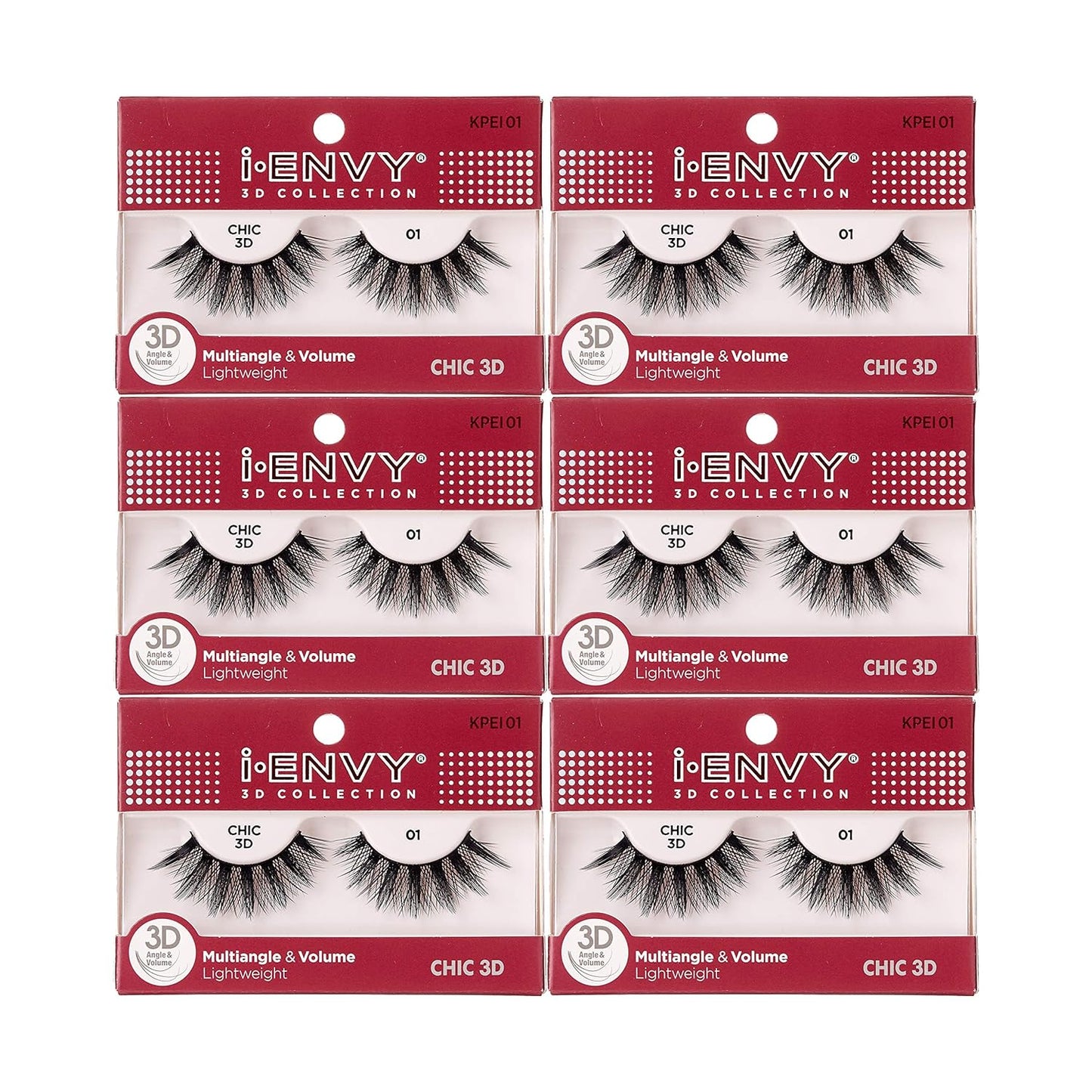 I-Envy 3D Glam Collection: Two Pairs of Multi-Angle and Volume False Eyelashes
