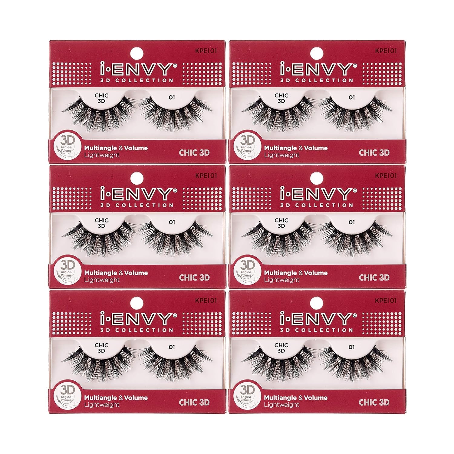 I-Envy 3D Glam Collection: Two Pairs of Multi-Angle and Volume False Eyelashes