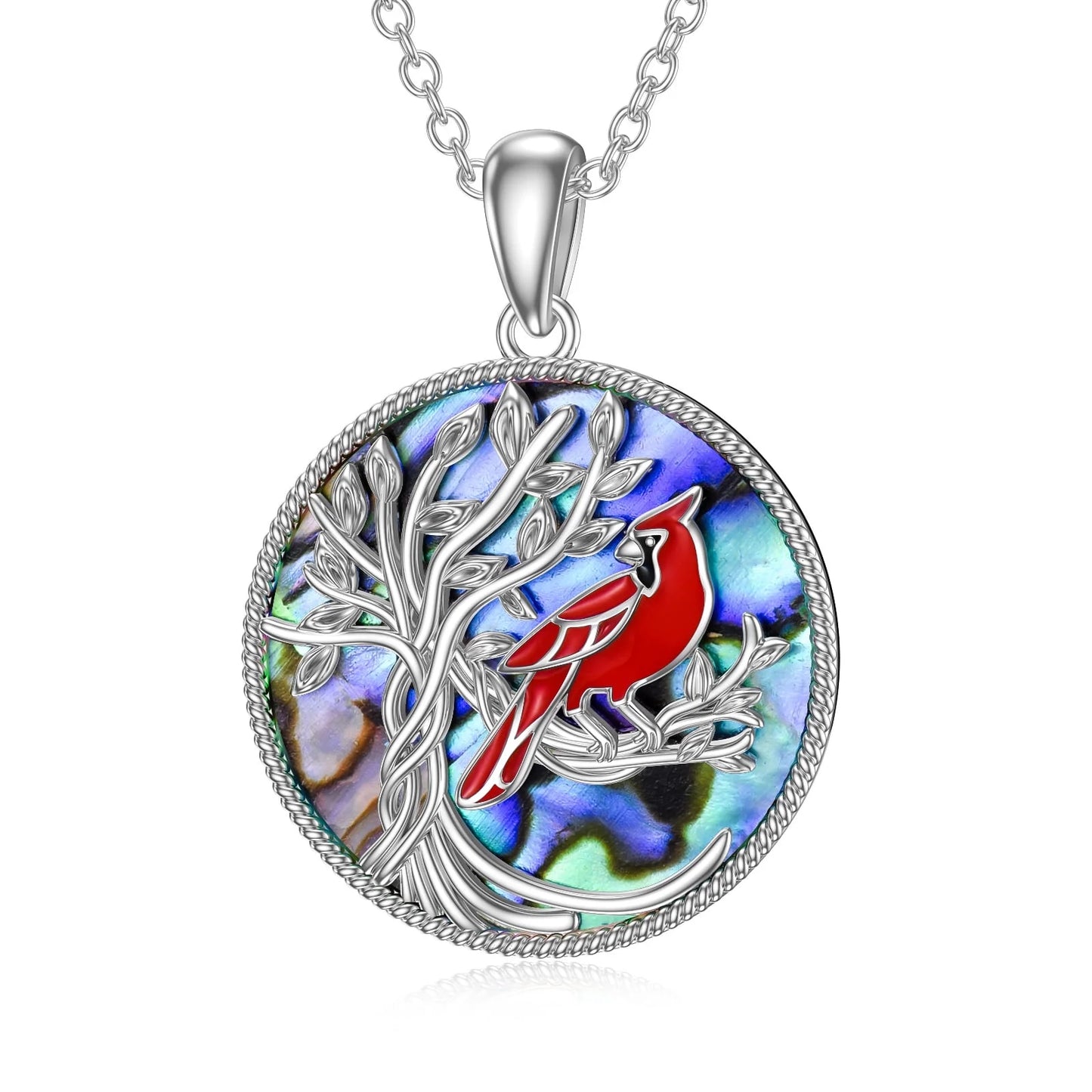 Birthday Gifts for Women Tree of Life Alpaca Necklace Sterling Silver with Abalone Shell Animal Alpaca Pendant Jewelry Graduation Gifts