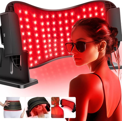 Professional Multifunctional Infrared Red Light Therapy Device for Body and Face, Near-Infrared 850nm, Cordless with Adjustable Timer (10-30 mins) for Waist, Legs, and Targeted Areas