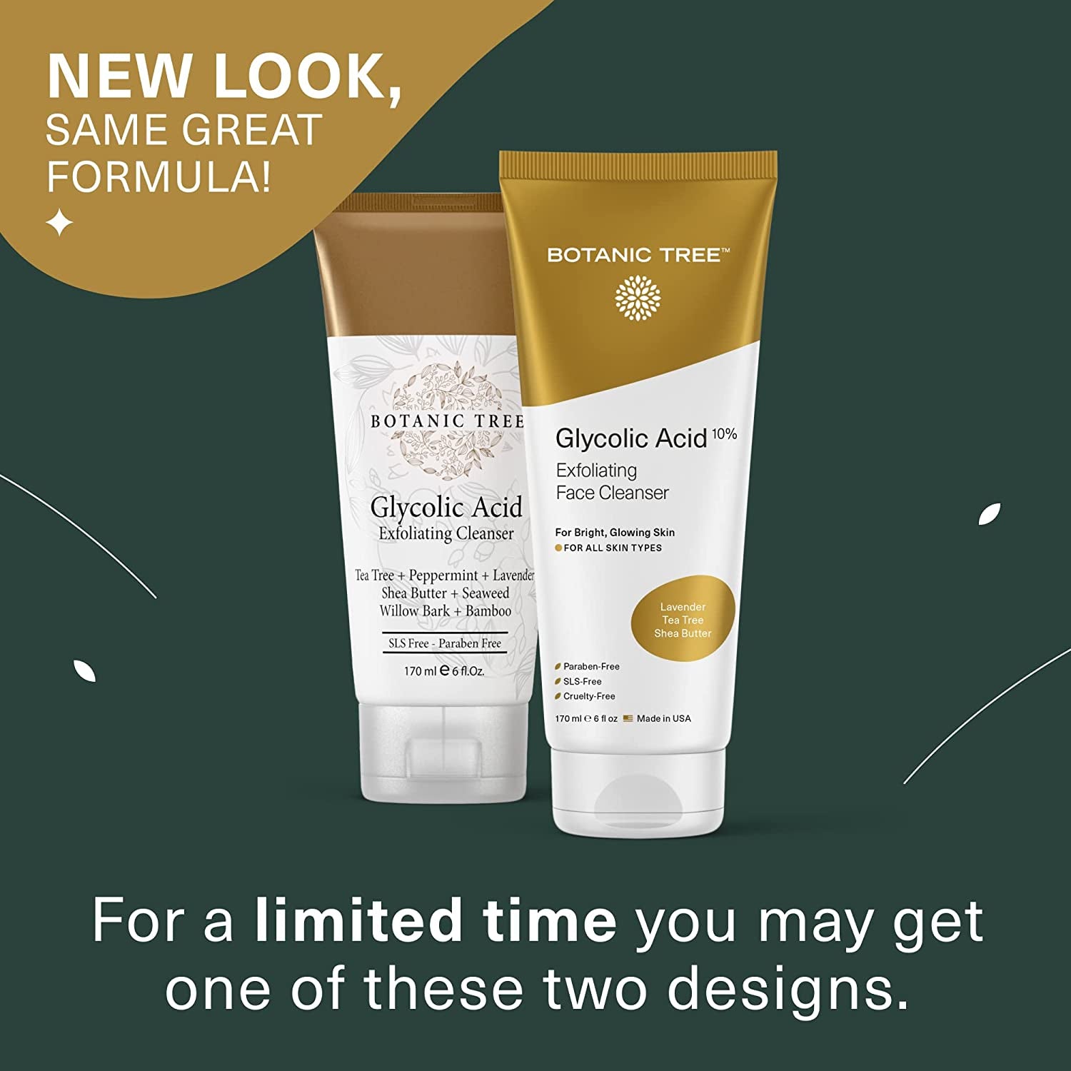 Glycolic Acid Exfoliating Facial Cleanser and Scrub with 10% Glycolic Acid, AHA, and Salicylic Acid - 6 Fl. Oz