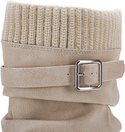 The Aspen Winter Bootie | Mid-Calf Faux Leather Boots | Bliss N' Bare