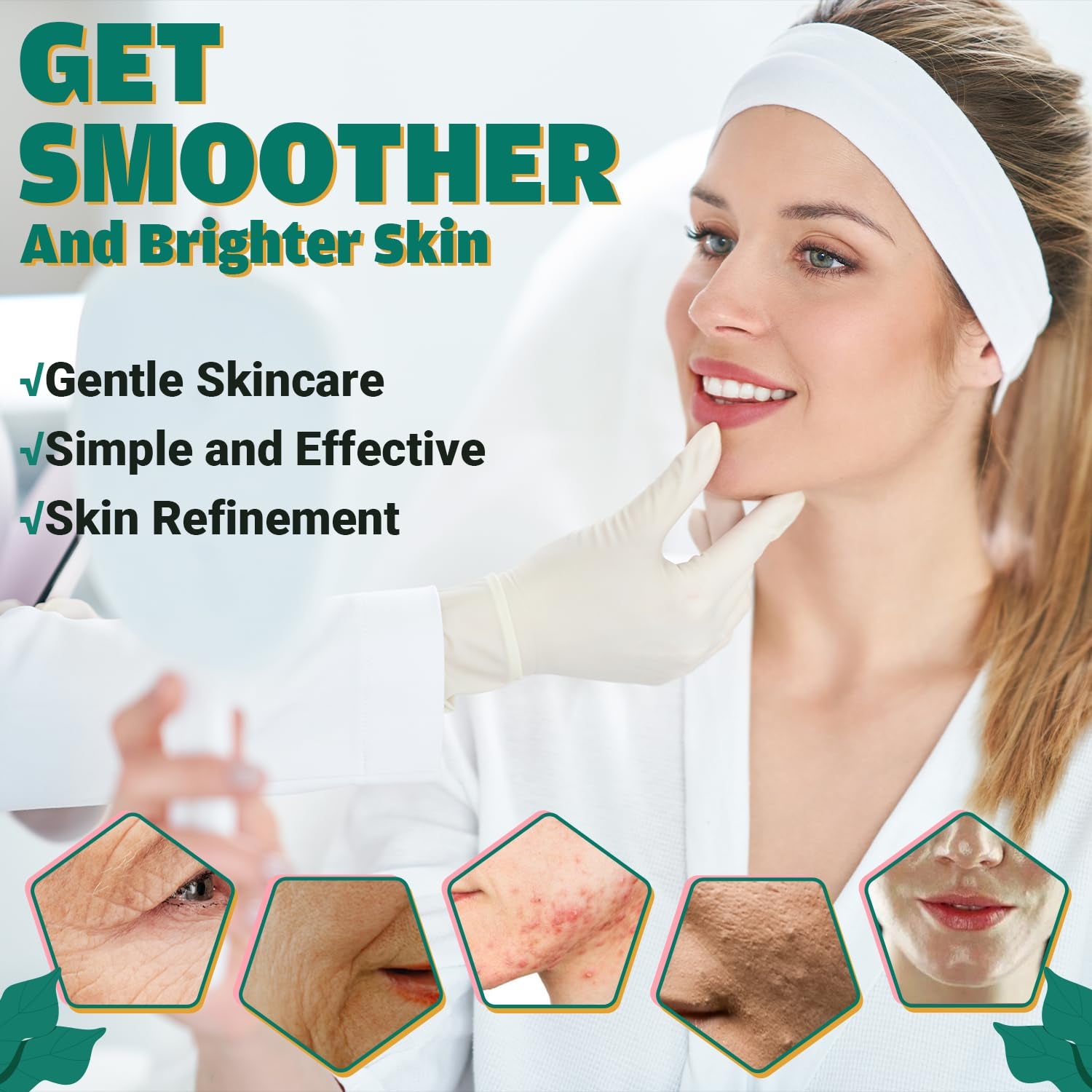 LED Infrared Facial Red Light Therapy Device for Skin Rejuvenation