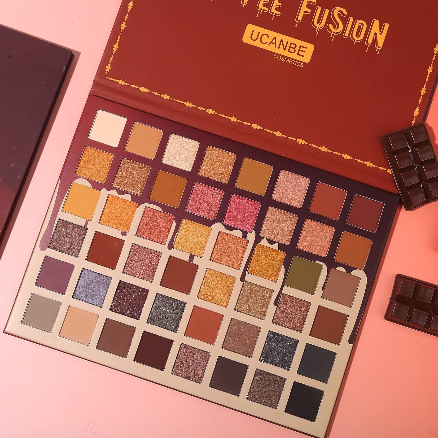 Toffee Fusion Nude Eyeshadow Palette - 48 High-Pigment Neutral Shades for Professional Makeup Artistry - Versatile Matte, Glitter, and Shimmer Finish Collection for Women and Girls
