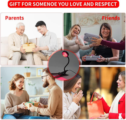 Professional Red Light Therapy Device for Facial Treatment - 40 LED, 660 Nm with Clip for Home Skincare and Chronic Pain Management