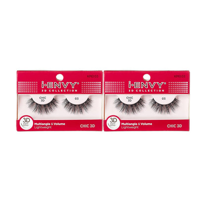 I-Envy 3D Glam Collection: Two Pairs of Multi-Angle and Volume False Eyelashes