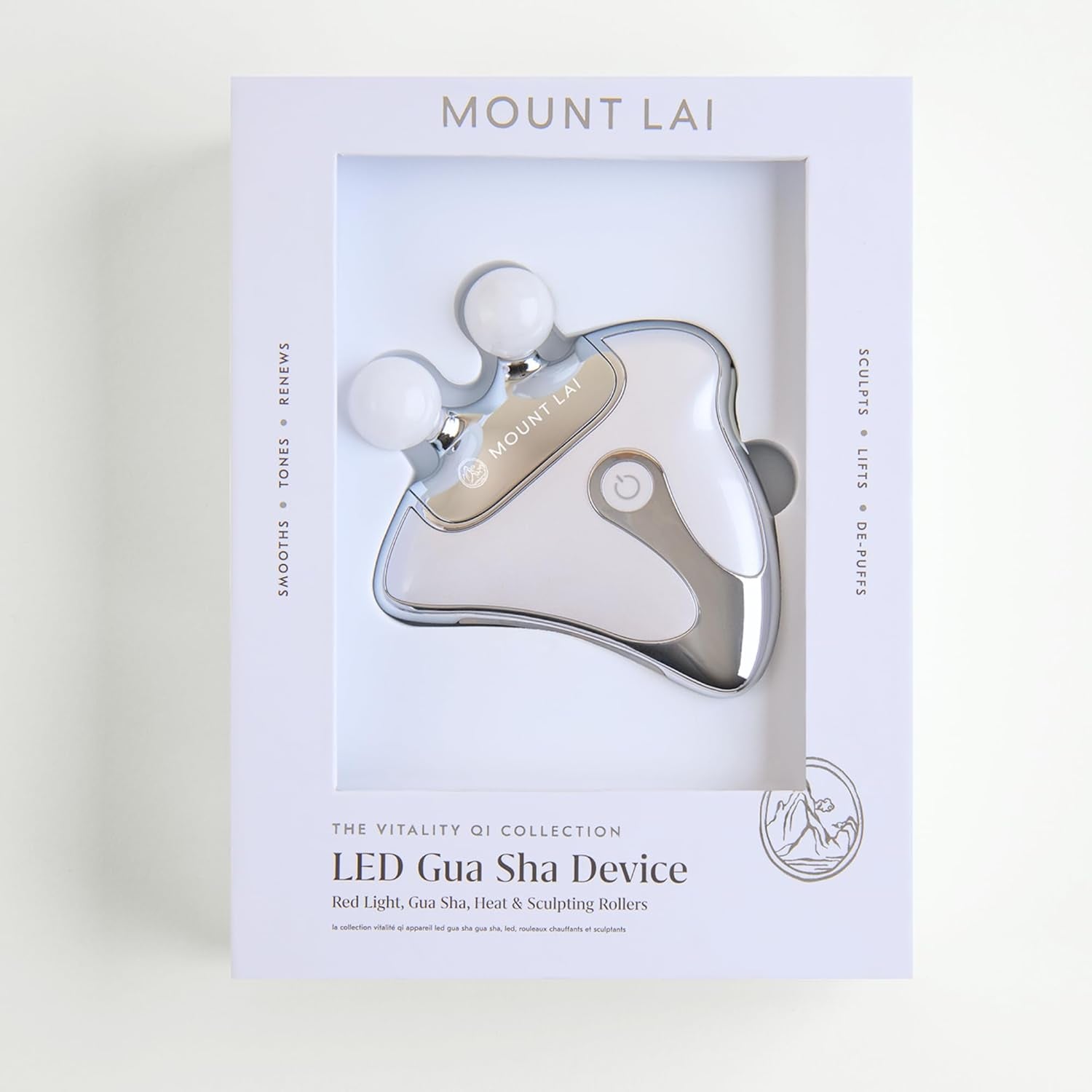 Vitality Qi LED Gua Sha Device for Enhanced Facial Rejuvenation, Firming, and Anti-Aging Treatment
