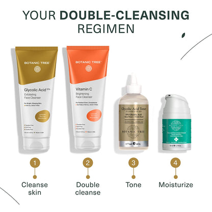 Glycolic Acid Exfoliating Facial Cleanser and Scrub with 10% Glycolic Acid, AHA, and Salicylic Acid - 6 Fl. Oz