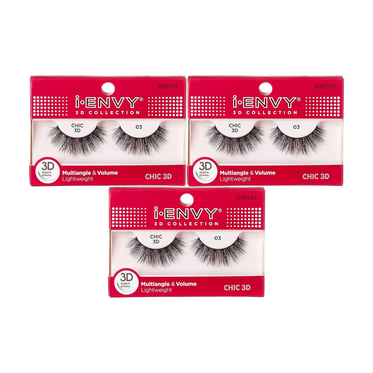 I-Envy 3D Glam Collection: Two Pairs of Multi-Angle and Volume False Eyelashes