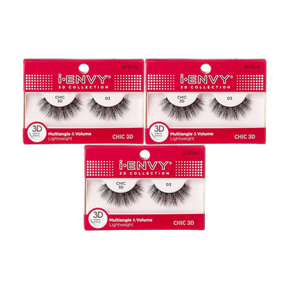 I-Envy 3D Glam Collection: Two Pairs of Multi-Angle and Volume False Eyelashes