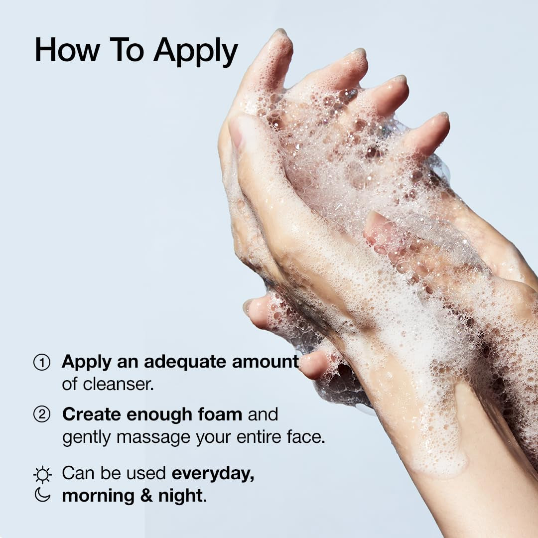 Moisturizing Gentle Gel Cleanser with Hyaluronic Acid, Squalane, and Ceramide - pH Balanced Foaming Facial Cleanser for Daily Hydration (150ml / 5.07 fl oz)