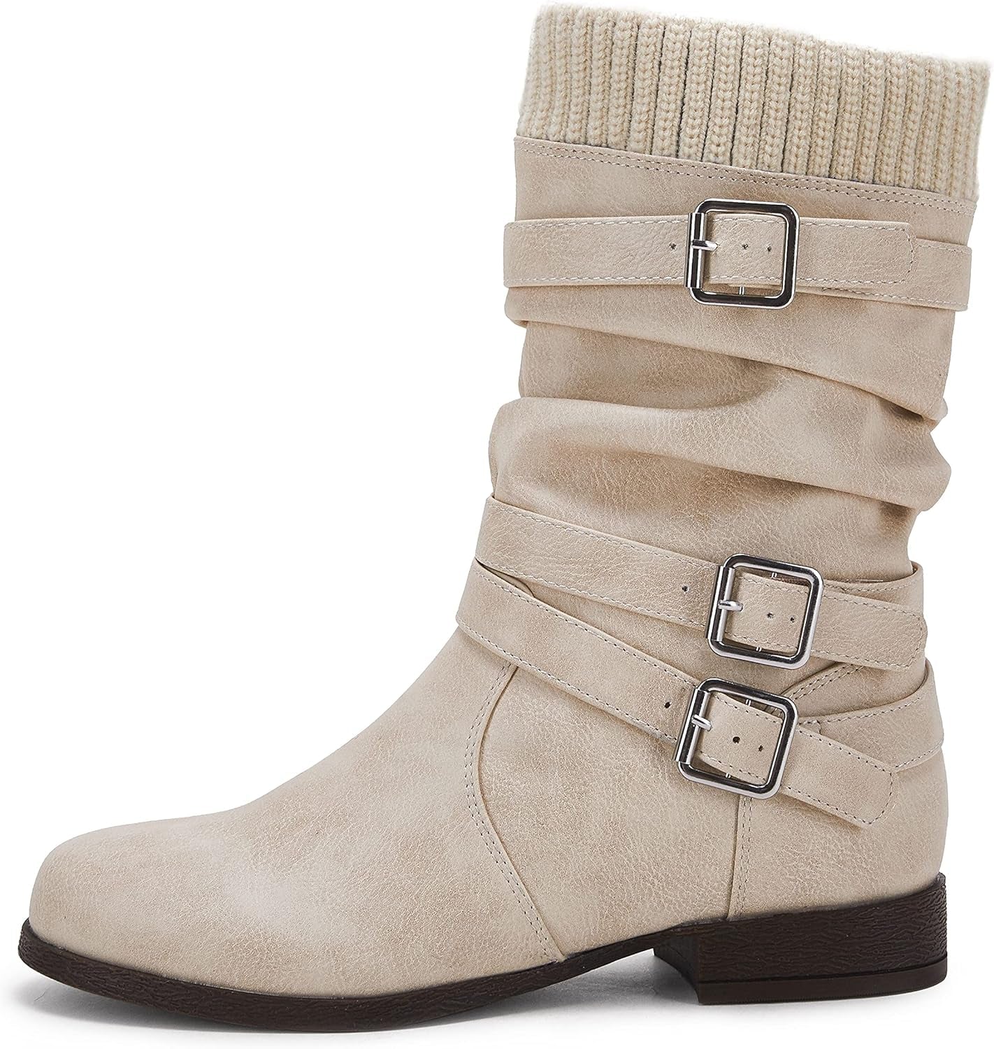 The Aspen Winter Bootie | Mid-Calf Faux Leather Boots | Bliss N' Bare