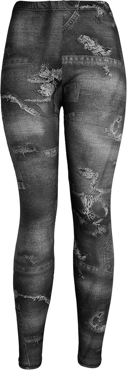 Kmystic Fun Print Leggings | Women's Cotton Blend Workout & Casual Leggings | Unique Artistic Designs | Bliss N Bare