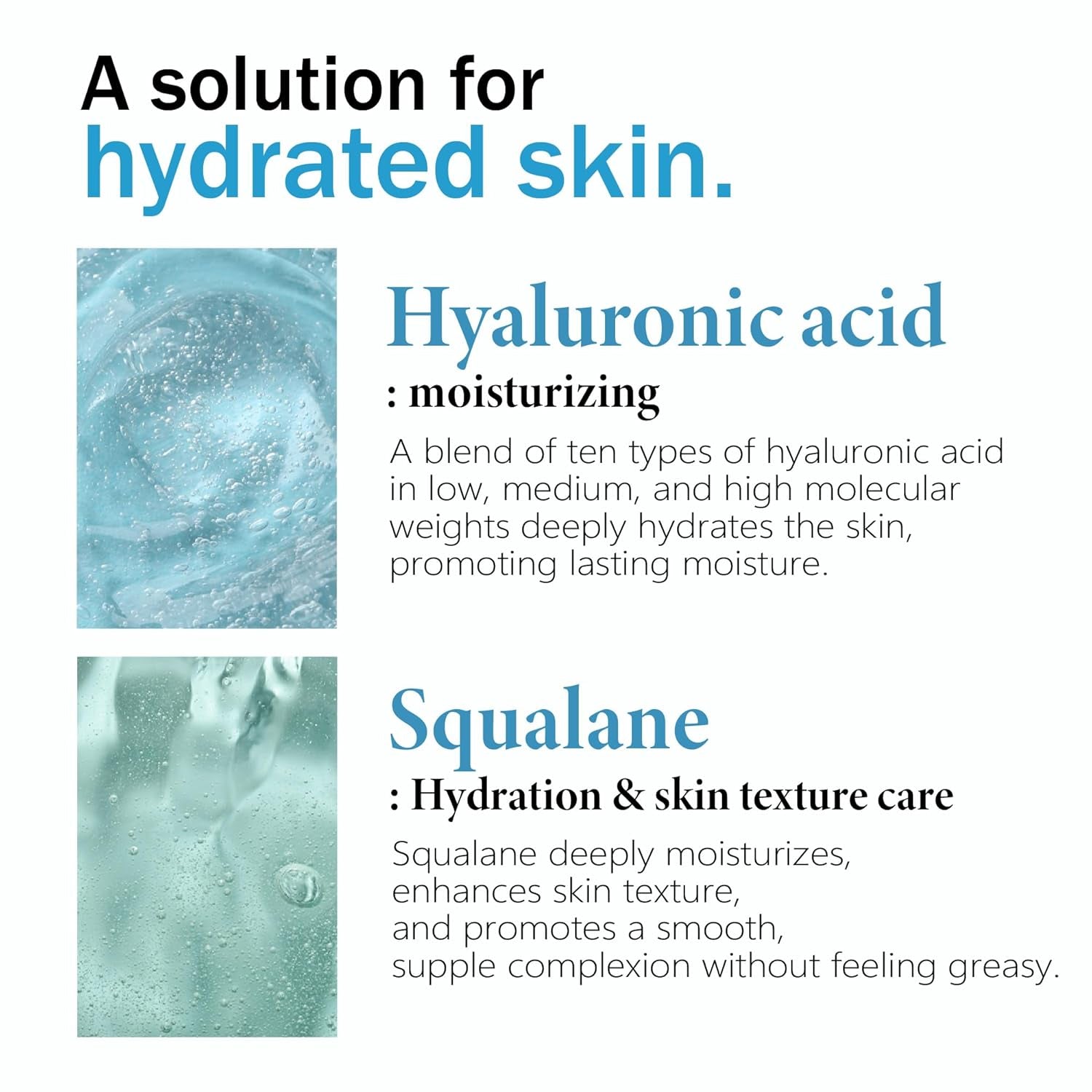 SKIN627 Daily Hydrating Face Moisturizer with Hyaluronic Acid and Squalane, 1.76 oz - Korean Skincare Formula